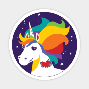 Queerheart the Unicorn Magnet